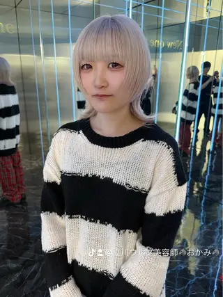 ミディアム 🐺立川のウルフ屋 さん🐺おかみ🐺のヘアスタイル