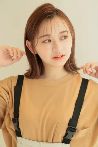 ミディアム カラー stylist/ボブ ことの/韓国レイヤーのヘアスタイル