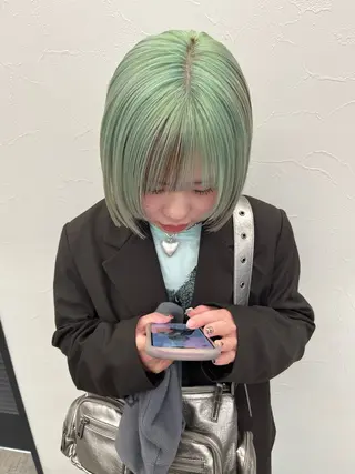 ミディアム カラー 横浜/ブリーチ/ ダブルカラー/RINのヘアスタイル