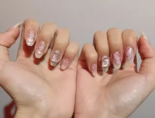 ネイル すみれ💜量産 地雷 痛ﾈｲﾙ 韓国ﾈｲﾙのネイルデザイン