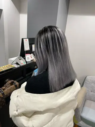 セミロング カラー 篠原 幹のヘアスタイル