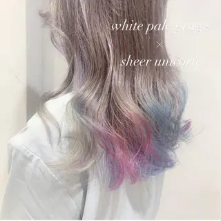 セミロング カラー ワンホン/韓国ヘア 🤍amiのヘアスタイル