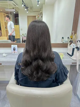 ロング カラー パーマ 韓国ヘア/韓国風 パーマ/kazueのヘアスタイル