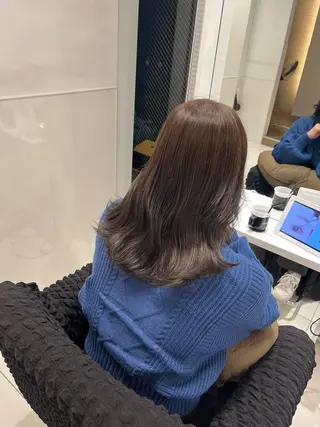 ミディアム カラー りおな/エクステ /ミルクティーカラーのヘアスタイル