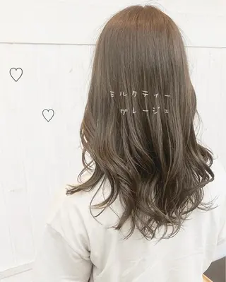 セミロング B3 SHARE SALON【ビースリーシェアサロン】所属・☀️透明感color KURO☀️のヘアスタイル