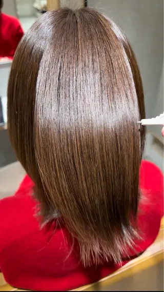 ミディアム カラー 縮毛矯正×艶カラー /中村勇太のヘアスタイル