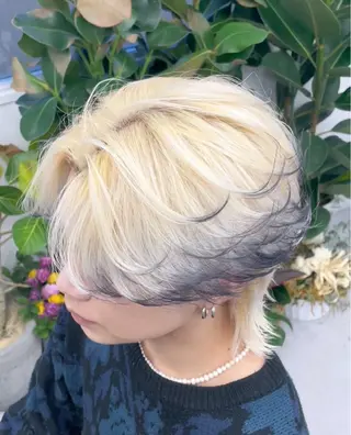 ミディアム カラー パーマ ヘアアレンジ メンズ メンズバレイヤージュ 🌫デザインカラーのヘアスタイル