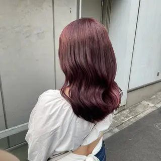 セミロング カラー 大人っぽ♡上品な暖色 ♡ブリーチなし♡のヘアスタイル