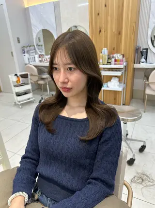 ロング カラー 🇰🇷韓国風くびれ ヘア🇰🇷中村優大のヘアスタイル