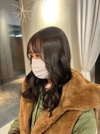 ミディアム カラー 🌼花屋併設🌼 木下奈々望のヘアスタイル