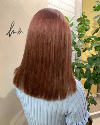 セミロング カラー hub hair レイヤー/透明感のヘアスタイル