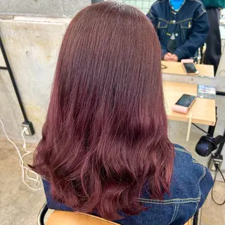 ミディアム カラー 艶髪ハイトーン /髪質改善✨レオンのヘアスタイル