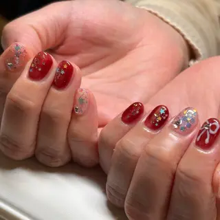 ネイル amuse 手書きニュアンスのネイルデザイン