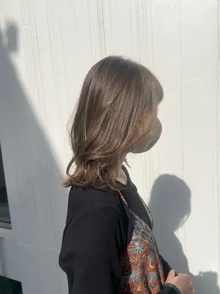 ミディアム カラー 佐藤史哉＊ 韓国レイヤー赤み除去のヘアスタイル