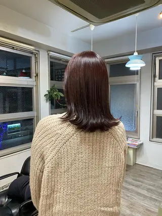 カラー や ぎ /神戸美容室 /顔まわりレイヤーのヘアスタイル