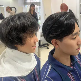 ショート パーマ メンズ 韓国風メンズ/毛流れ ヘアなら須田龍世のヘアスタイル