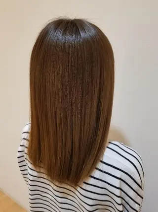 ミディアム カラー パーマ 髪質改善/ハイライト 小林秀樹のヘアスタイル