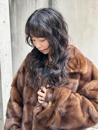 ロング パーマ ZENKO表参道店所属・デジタルパーマ 🌀ボブ　萩原　龍のヘアスタイル