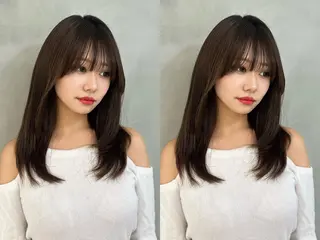 ロング MASHU韓国ヘア/ レイヤー/透明感カラのヘアスタイル