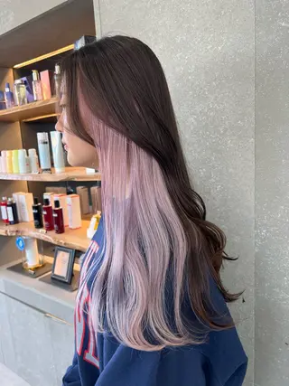 ロング カラー Elissumeda所属・ブリーチ特化 梅田本多翔のヘアスタイル