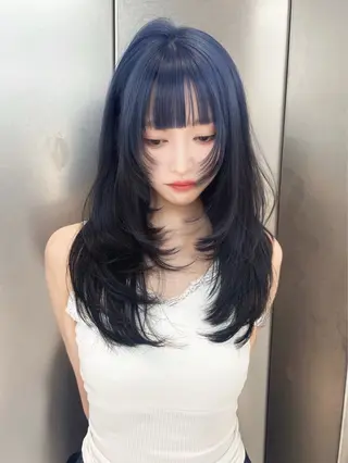 ミディアム カラー rina/ベージュ ワンホン/韓国ヘアのヘアスタイル