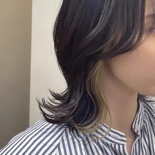 ミディアム カラー 奈良 明日香のヘアスタイル