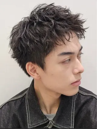 パーマ メンズ メンズ/シャドウ/ 波巻き/kyogoのヘアスタイル