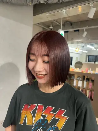 ミディアム カラー anon Loemのヘアスタイル