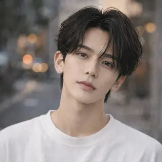 メンズ シャドウ/フェザー ニュアンスヘアメンズのヘアスタイル