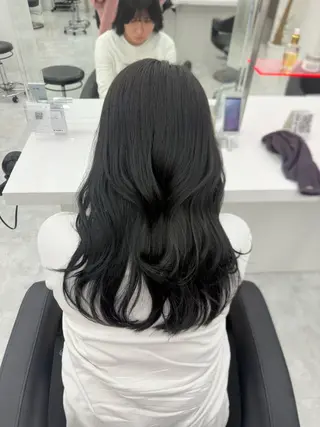 ロング カラー パーマ ヘアアレンジ メンズ キッズ ♥️韓国ヘア レイヤー♥️ゆりのヘアスタイル