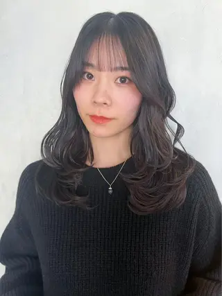 ミディアム カラー パーマ ヘアアレンジ ITbyALBUM 松戸のヘアスタイル