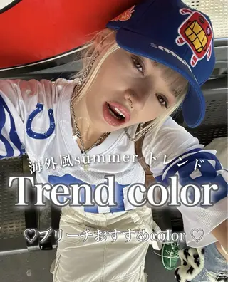 ロング 艶髪ハイトーンカラー 渋谷🎀ririkaのヘアスタイル