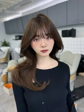 セミロング 映える顔まわり/前髪 特化 💗 ユキマのヘアスタイル