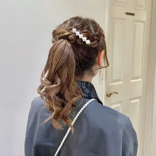 ヘアアレンジ ハイトーンカラー/ 長さだし🐇きょうかのヘアスタイル