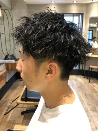 ショート パーマ メンズ amie高崎所属・高崎メンズパーマ 髪質改善TAKEのヘアスタイル