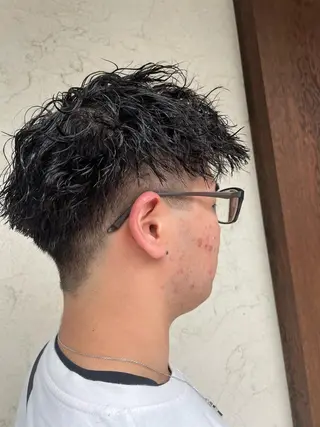 ショート パーマ メンズ MATSURI BASE.AWAJIのヘアスタイル