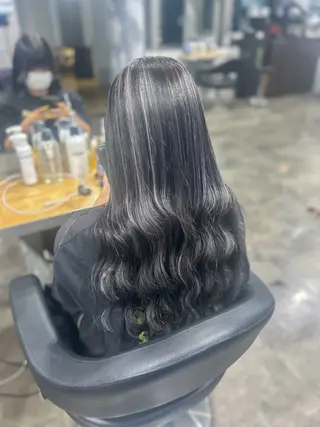 ロング カラー パーマ ヘアアレンジ メンズ 僕なら縮毛矯正してて もブリーチできますのヘアスタイル