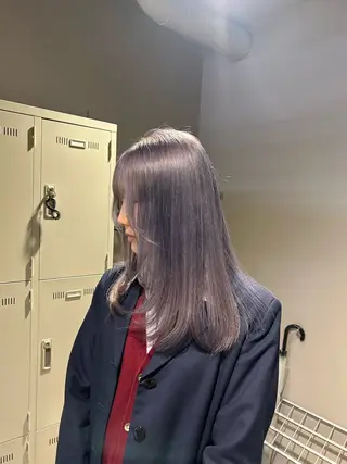 セミロング カラー ヘアアレンジ 💎韓国/ レイヤー カット/ 暖色🫧のヘアスタイル