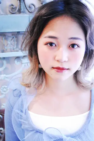 セミロング カラー パーマ ヘアアレンジ メンズ 表参道Lise おおいしおりのヘアスタイル