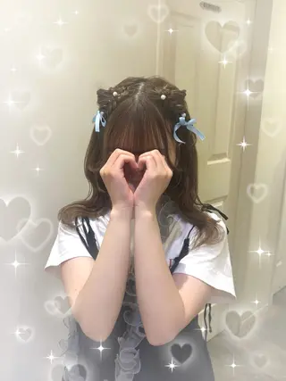 ヘアアレンジ 🎀透明感カラー🎀 ヘアメ／mikotoのヘアスタイル