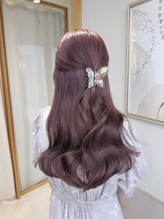 ロング カラー ヘアアレンジ 💓ブリーチ特化 透明感💓あい💓のヘアスタイル