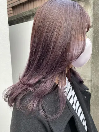 セミロング カラー SALOWIN下北沢所属・hazuki 🌝のヘアスタイル