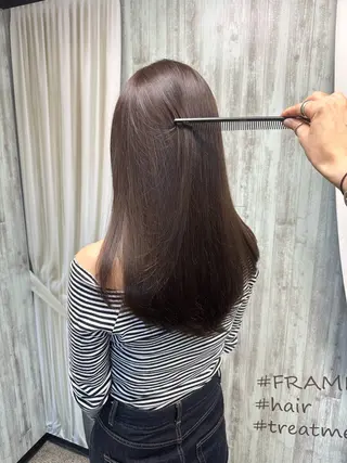 セミロング カラー レイヤーカット× 前髪カット片山聖のヘアスタイル