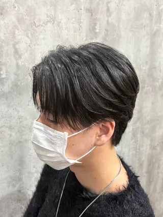 ショート パーマ メンズ 韓国メンズヘア/ 毛流れヘア　須田龍世のヘアスタイル