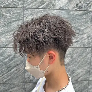 ショート カラー パーマ ヘアアレンジ メンズ 仕上がり満足度No. 1🔥BLUCK🔥のヘアスタイル