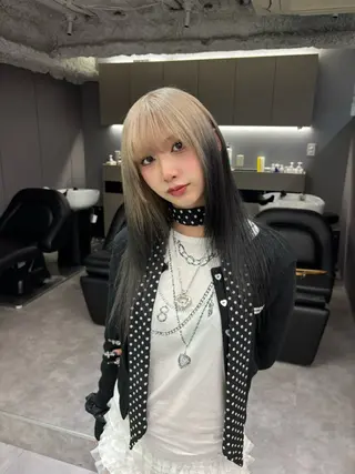 ロング カラー 名古屋／デザイン／ ブリーチ/松井亮磨のヘアスタイル