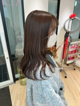 セミロング カラー ParveMix🍀 藤原愛未のヘアスタイル