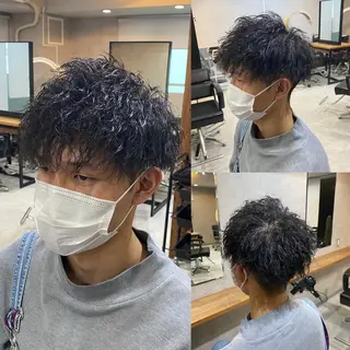 パーマ メンズ R/🤎 パーマ&ブリーチ🔥のヘアスタイル