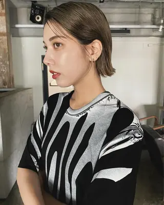 ショート カラー 安部佑哉/ハイトーン /レイヤー/グランジのヘアスタイル