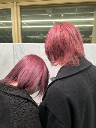 ショート ハイトーン&髪質改善 &韓国エクステ🤎のヘアスタイル